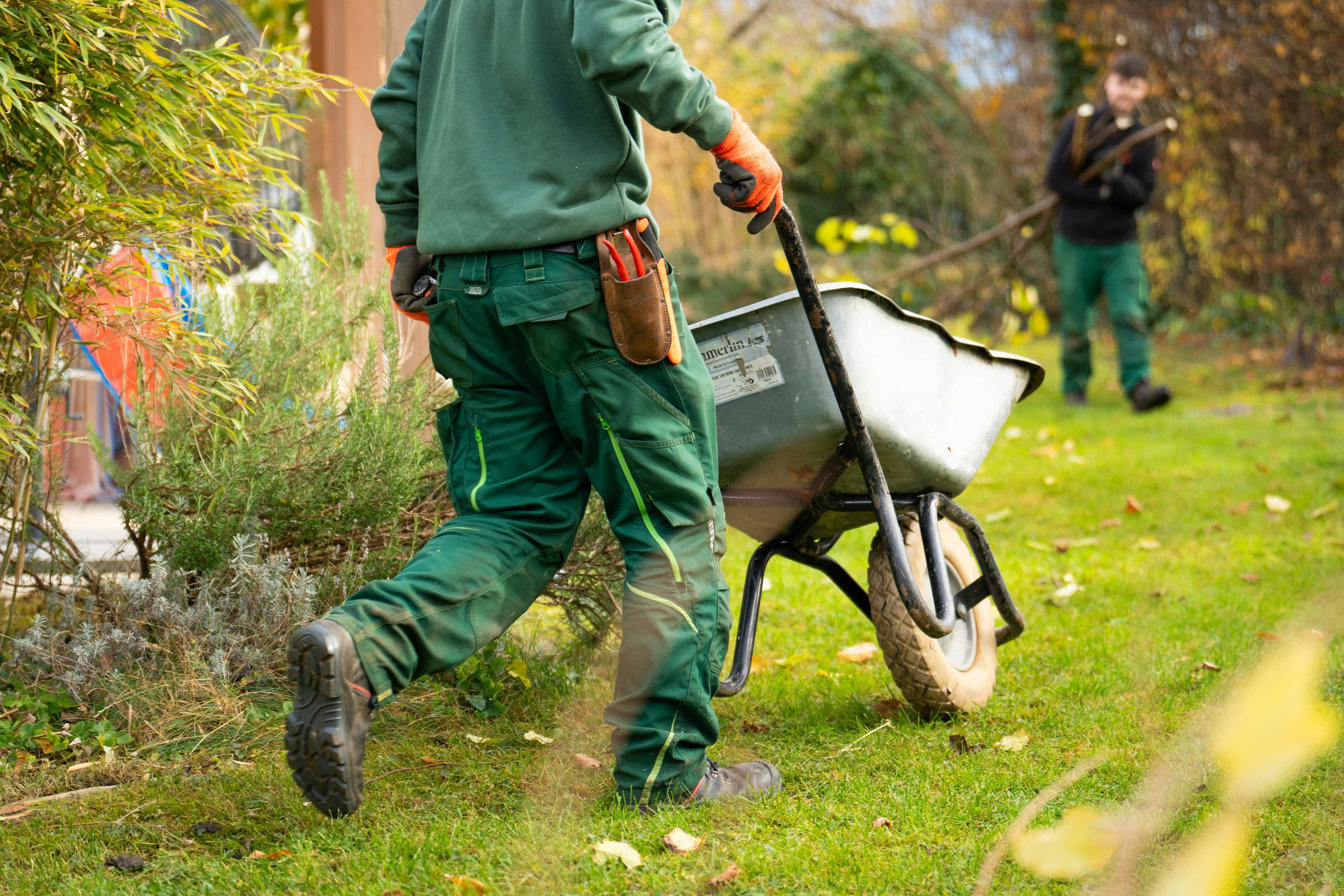 Lawn care professionals servicing a Georgetown TX home — Georgetown Lawn Pros